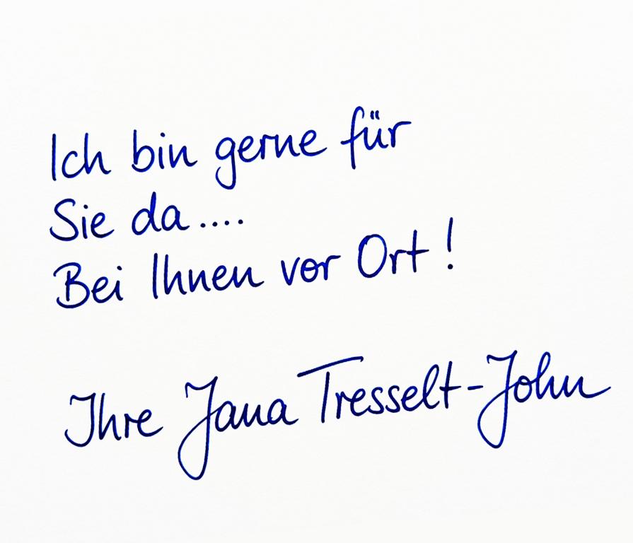 Text Unterschrift – jana Tresselt – John